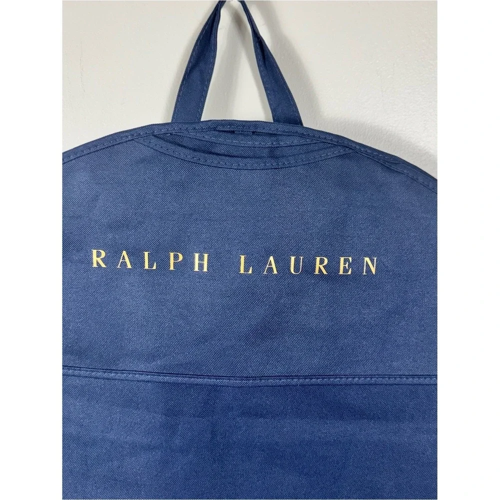 Ralph Lauren Garment Bag Navy Blue 24x39 for Suits Shirts Blazers Travel Storage